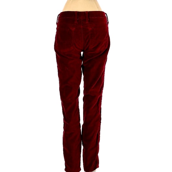 Lucky Velour Red Burgundy Charlie Skinny Pants - Picture 3 of 13